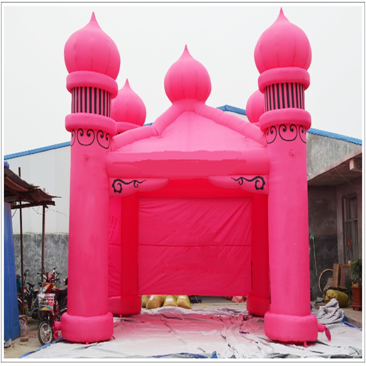 高台粉色帐篷